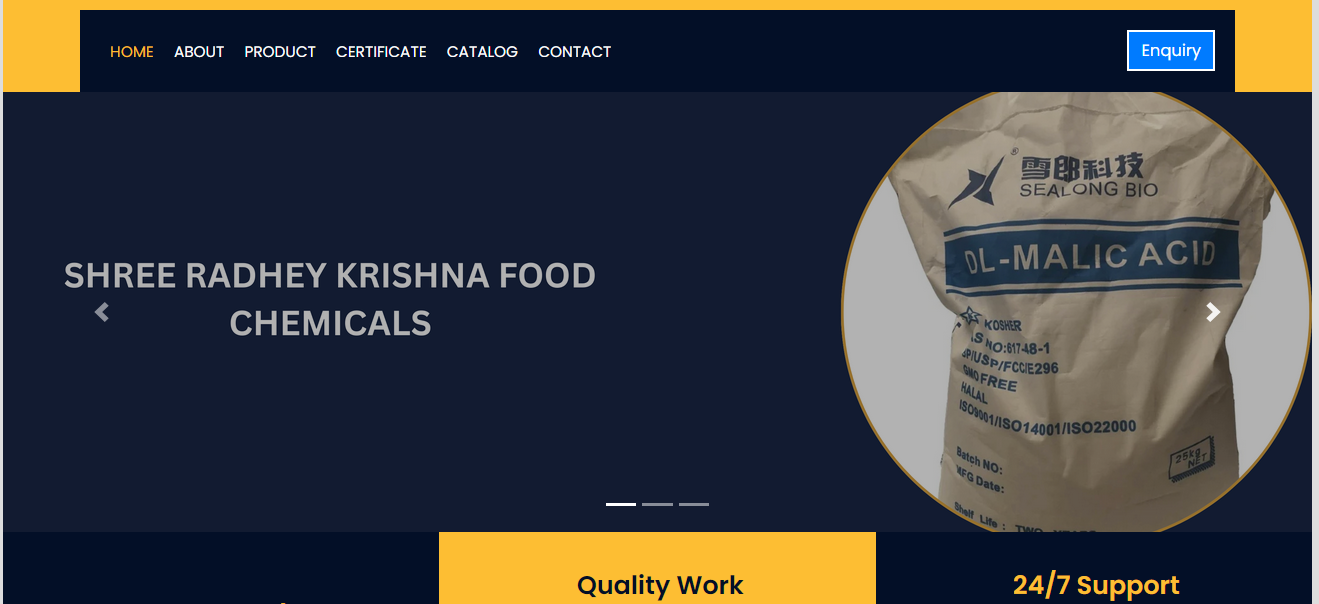 Shree Radhey Krishna Food Chemicals Project by NDS Infotech
